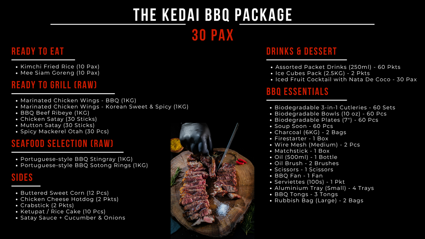 BBQ Package (30 Pax)