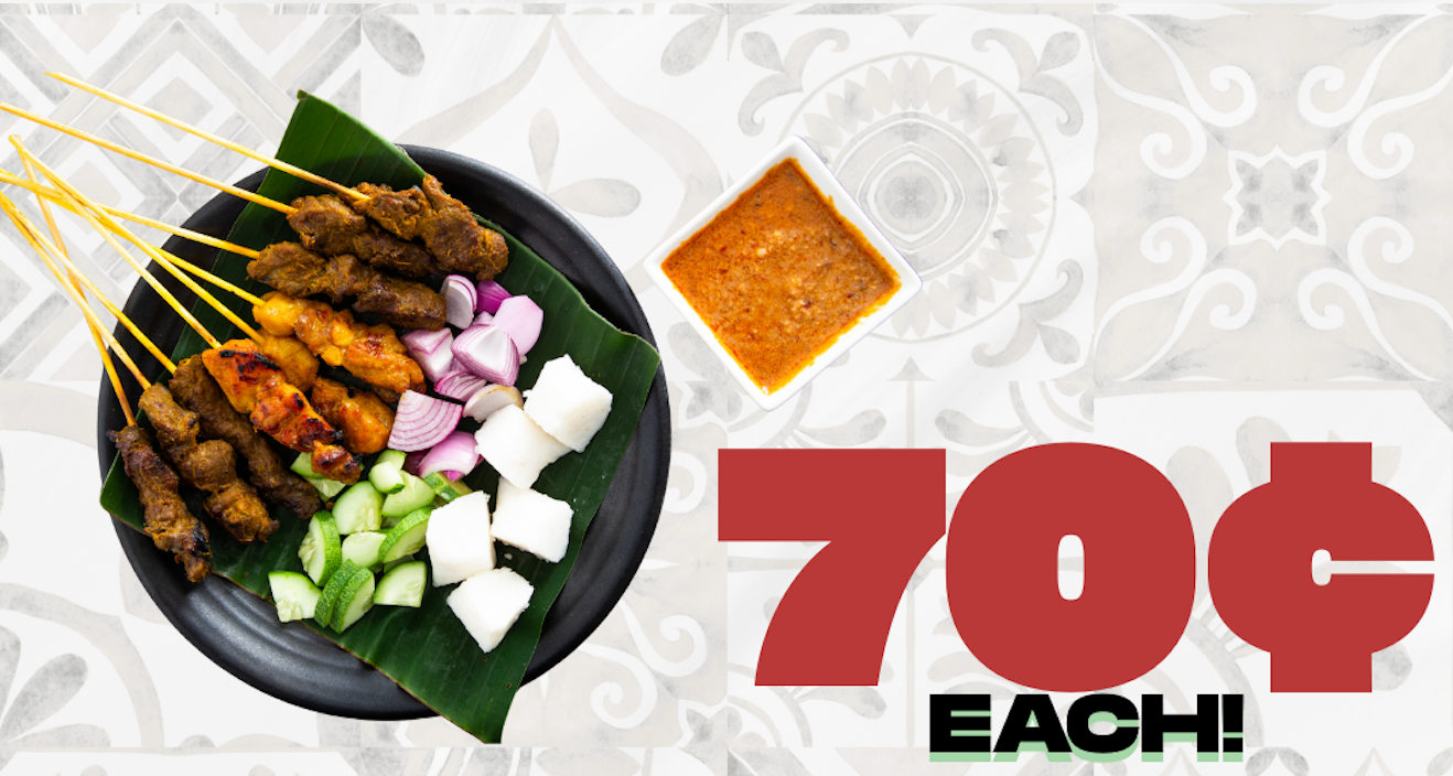 The Kedai BBQ Opening Launch Promotion: Satay at $0.70 per Stick
